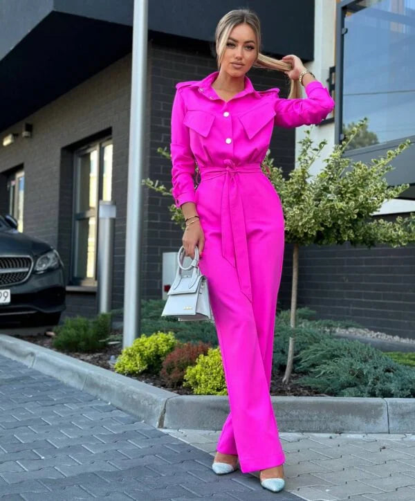 Jumpsuit with decorative snaps