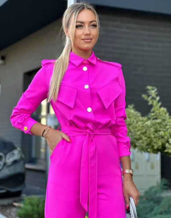 Jumpsuit with decorative snaps