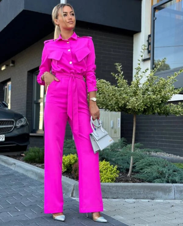 Jumpsuit with decorative snaps