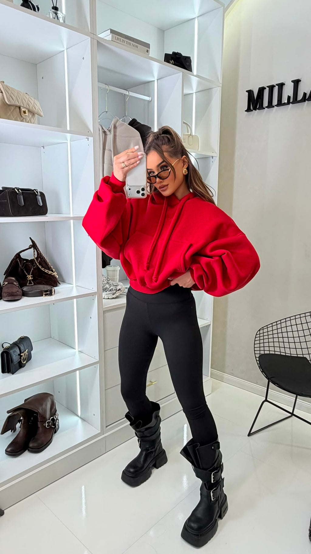 Bluza HOODIE – czerwona
