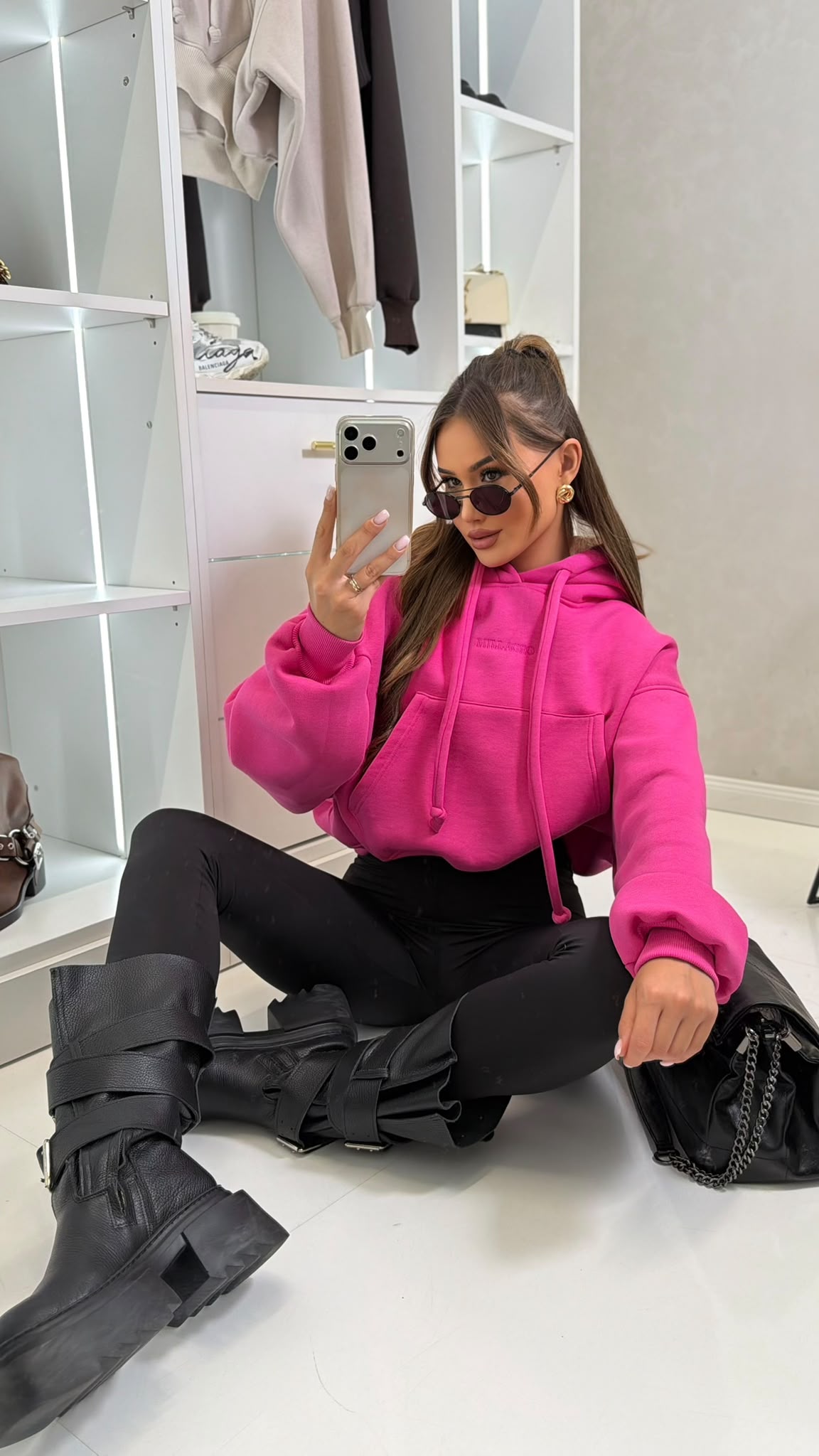 Bluza HOODIE - Fuksja