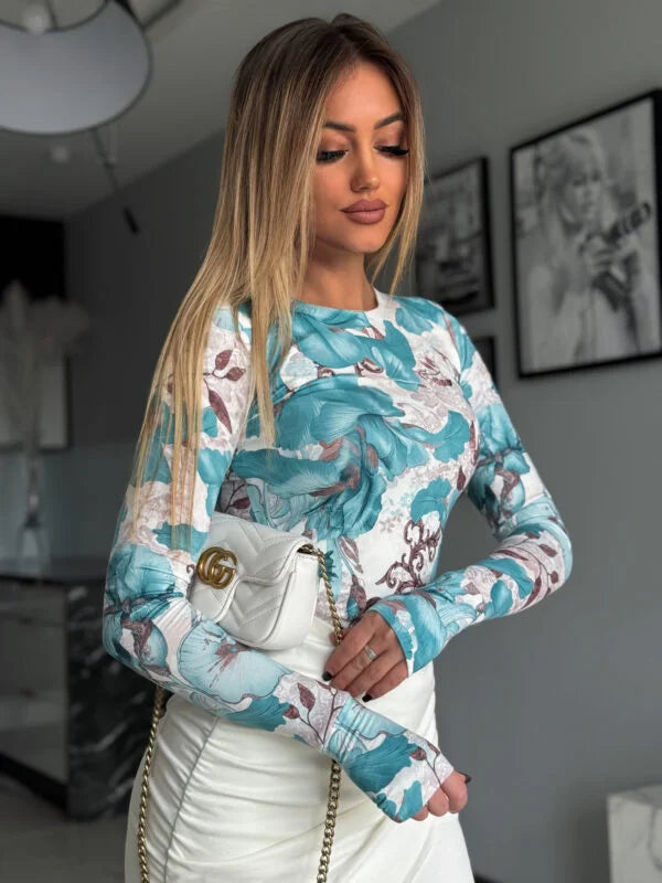 Bluzka – w miętowy kwiat