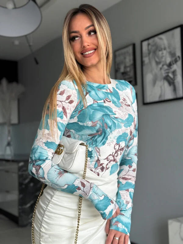 Bluzka – w miętowy kwiat