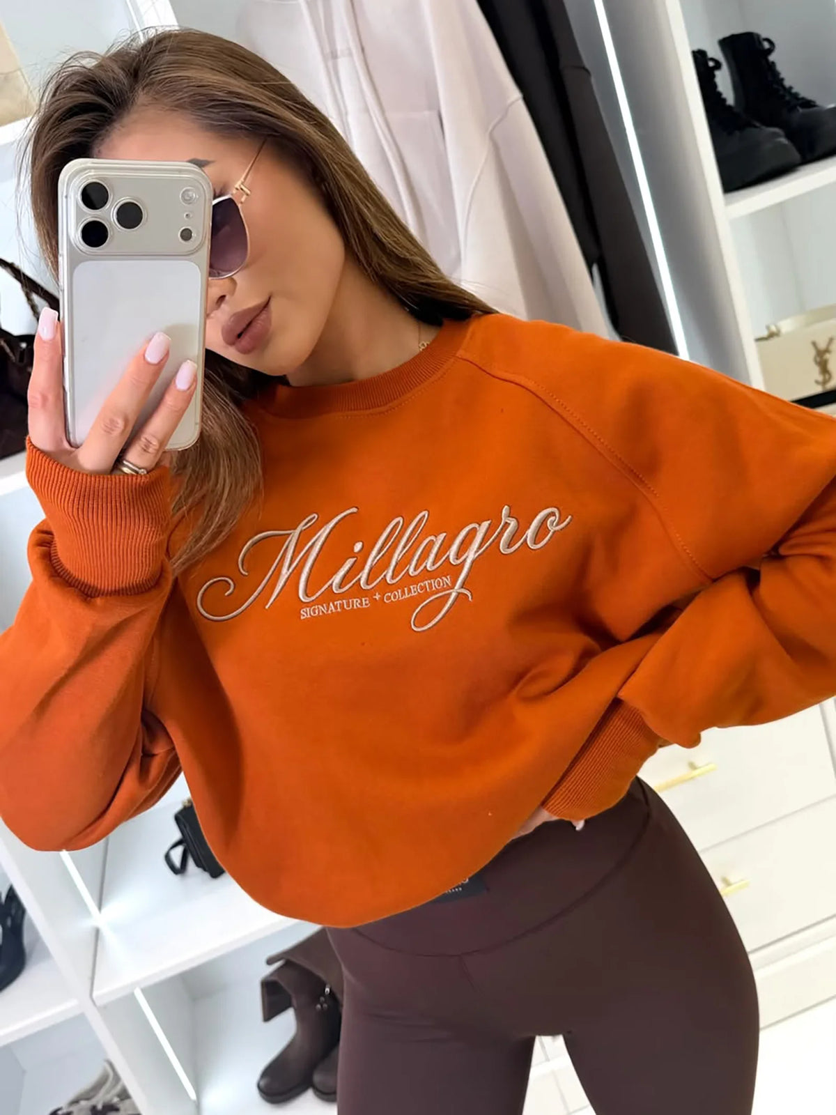 Bluza Millagro Signature ceglana