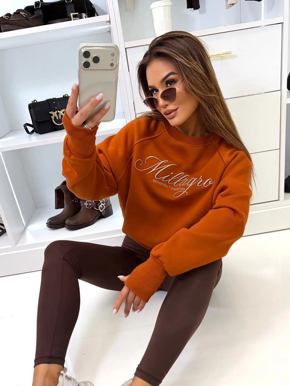 Bluza Millagro Signature ceglana