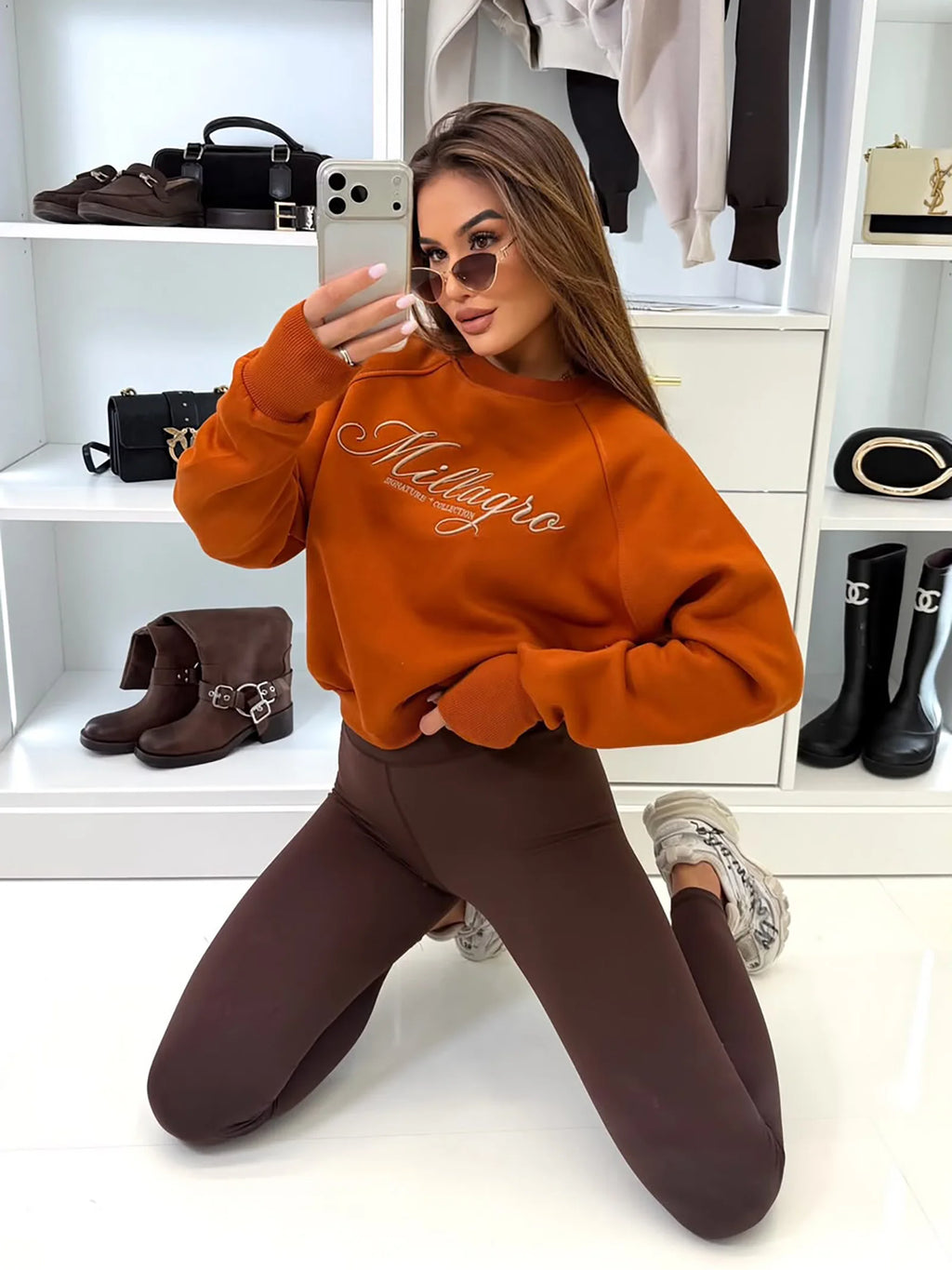 Bluza Millagro Signature ceglana