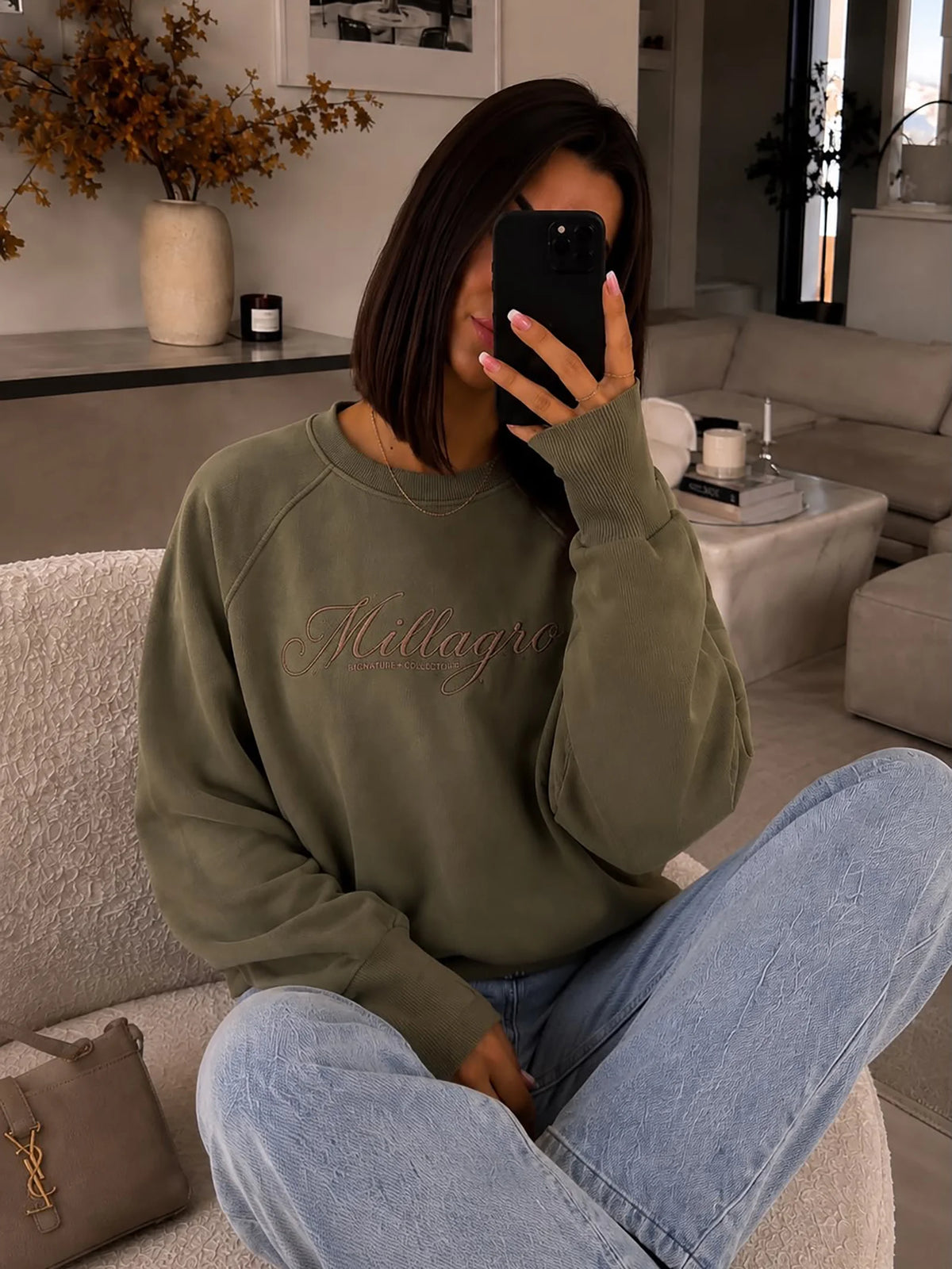 Bluza Millagro Signature oliwkowa